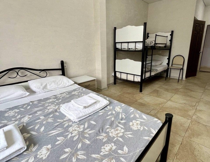 Номер стандарт эконом с 1 двуспальной и 1 двухъярусной кроватью - Отель Feniks / Феникс Цандрыпш